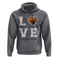 Love Basketball Hoodie Cracked Ball Graphic For Sport Lover - Wonder Print Shop