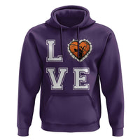 Love Basketball Hoodie Cracked Ball Graphic For Sport Lover - Wonder Print Shop