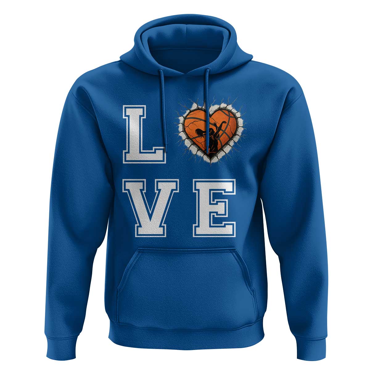 Love Basketball Hoodie Cracked Ball Graphic For Sport Lover - Wonder Print Shop
