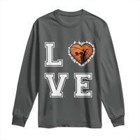 Love Basketball Long Sleeve Shirt Cracked Ball Graphic For Sport Lover - Wonder Print Shop