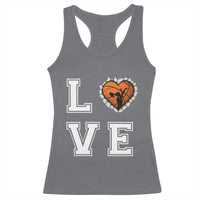 Love Basketball Racerback Tank Top Cracked Ball Graphic For Sport Lover - Wonder Print Shop