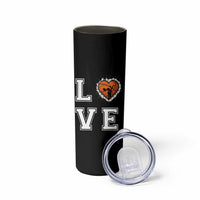 Love Basketball Skinny Tumbler Cracked Ball Graphic For Sport Lover