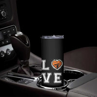 Love Basketball Skinny Tumbler Cracked Ball Graphic For Sport Lover