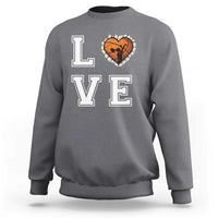 Love Basketball Sweatshirt Cracked Ball Graphic For Sport Lover - Wonder Print Shop
