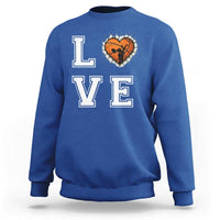 Love Basketball Sweatshirt Cracked Ball Graphic For Sport Lover - Wonder Print Shop