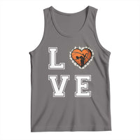 Love Basketball Tank Top Cracked Ball Graphic For Sport Lover - Wonder Print Shop