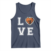 Love Basketball Tank Top Cracked Ball Graphic For Sport Lover - Wonder Print Shop