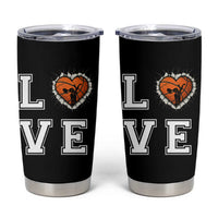 Love Basketball Tumbler Cup Cracked Ball Graphic For Sport Lover