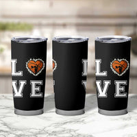 Love Basketball Tumbler Cup Cracked Ball Graphic For Sport Lover