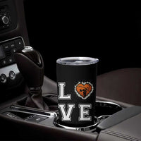 Love Basketball Tumbler Cup Cracked Ball Graphic For Sport Lover