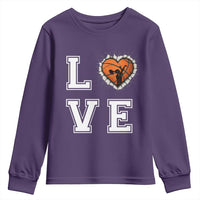 Love Basketball Youth Sweatshirt Cracked Ball Graphic For Sport Lover - Wonder Print Shop