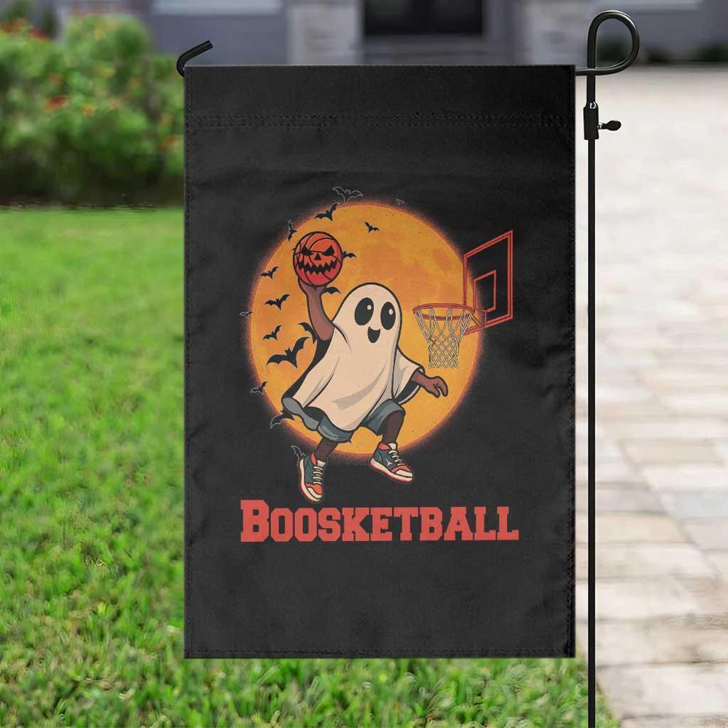 Funny Black Ghost Halloween Basketball Garden Flag Boosketball Dunk Gift - Wonder Print Shop
