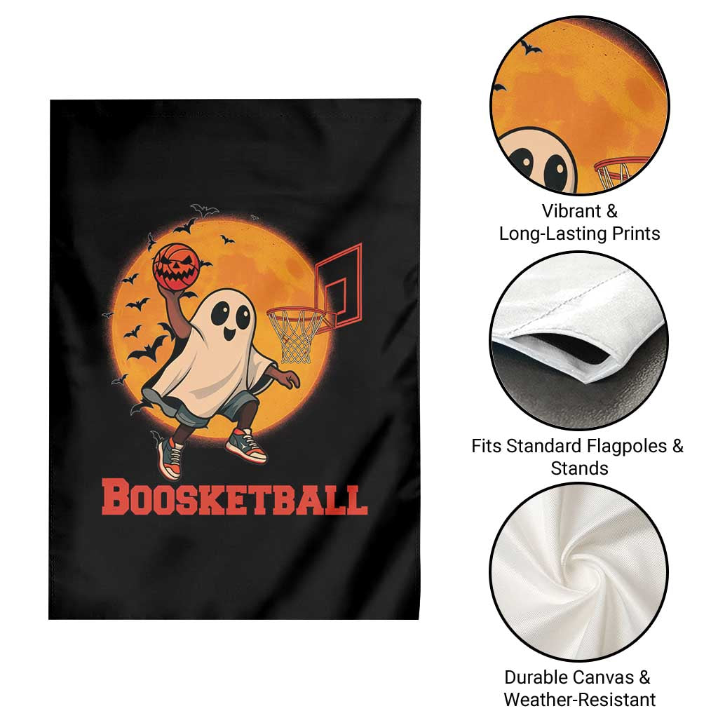 Funny Black Ghost Halloween Basketball Garden Flag Boosketball Dunk Gift - Wonder Print Shop
