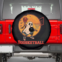 Funny Black Ghost Halloween Basketball Spare Tire Cover Boosketball Dunk Gift - Wonder Print Shop