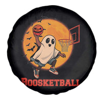 Funny Black Ghost Halloween Basketball Spare Tire Cover Boosketball Dunk Gift - Wonder Print Shop