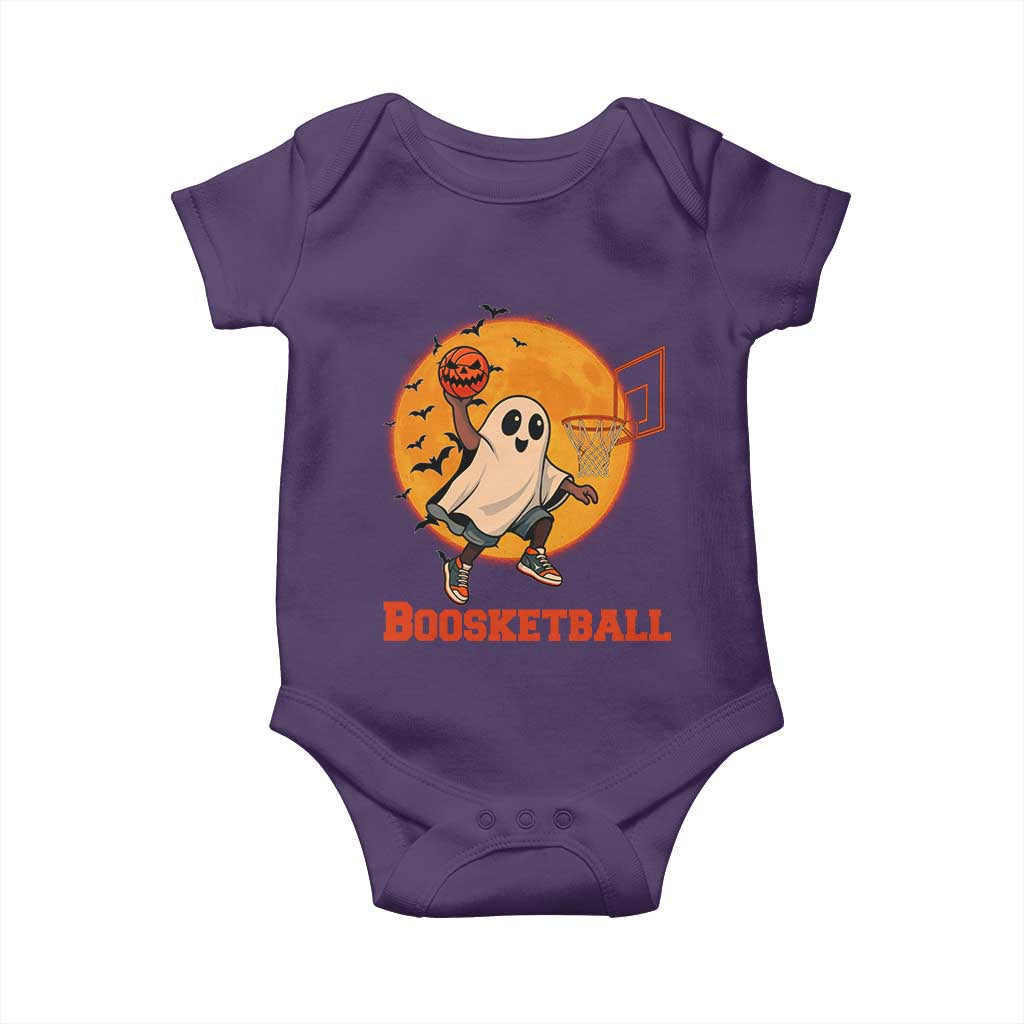Funny Black Ghost Halloween Basketball Baby Onesie Boosketball Dunk Gift - Wonder Print Shop