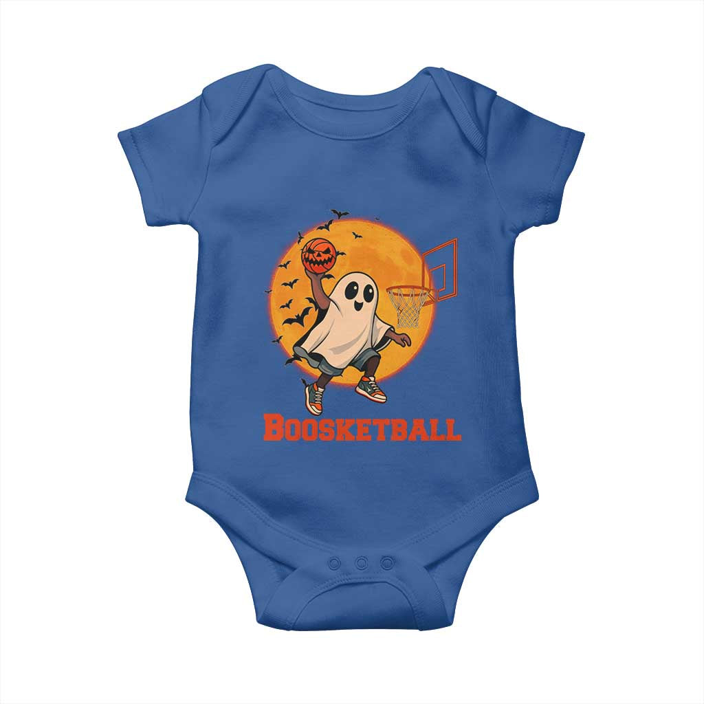 Funny Black Ghost Halloween Basketball Baby Onesie Boosketball Dunk Gift - Wonder Print Shop