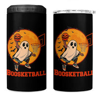 Funny Black Ghost Halloween Basketball 4 in 1 Can Cooler Tumbler Boosketball Dunk Gift