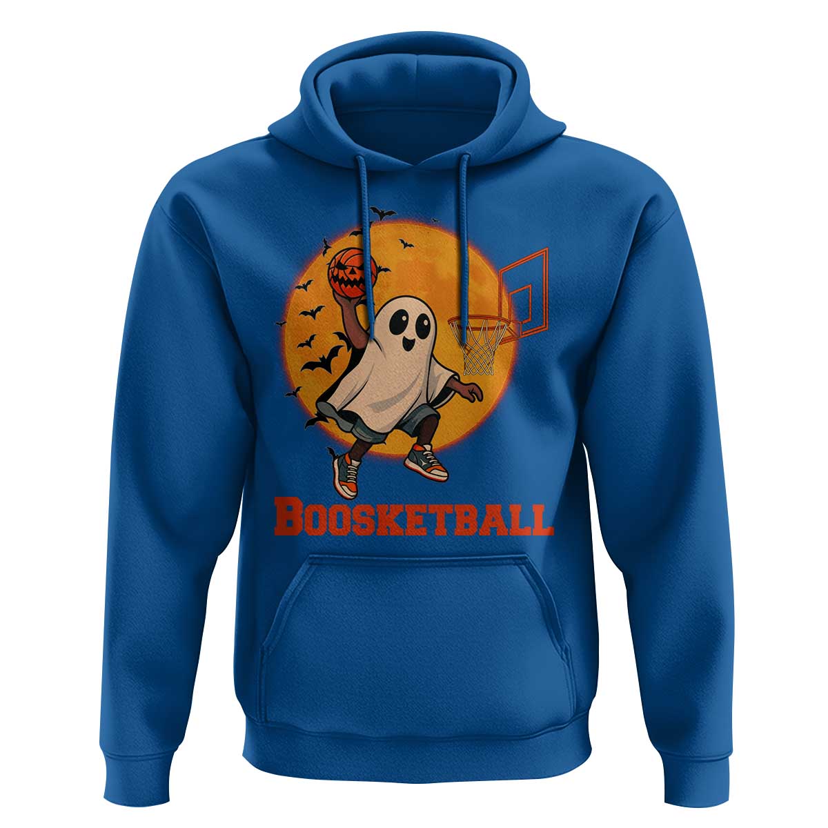 Funny Black Ghost Halloween Basketball Hoodie Boosketball Dunk Gift - Wonder Print Shop