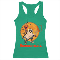 Funny Black Ghost Halloween Basketball Racerback Tank Top Boosketball Dunk Gift - Wonder Print Shop