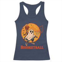 Funny Black Ghost Halloween Basketball Racerback Tank Top Boosketball Dunk Gift - Wonder Print Shop