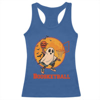 Funny Black Ghost Halloween Basketball Racerback Tank Top Boosketball Dunk Gift - Wonder Print Shop