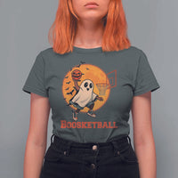 Funny Black Ghost Halloween Basketball T Shirt For Women Boosketball Dunk Gift - Wonder Print Shop
