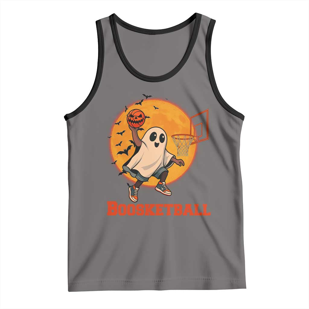 Funny Black Ghost Halloween Basketball Tank Top Boosketball Dunk Gift - Wonder Print Shop