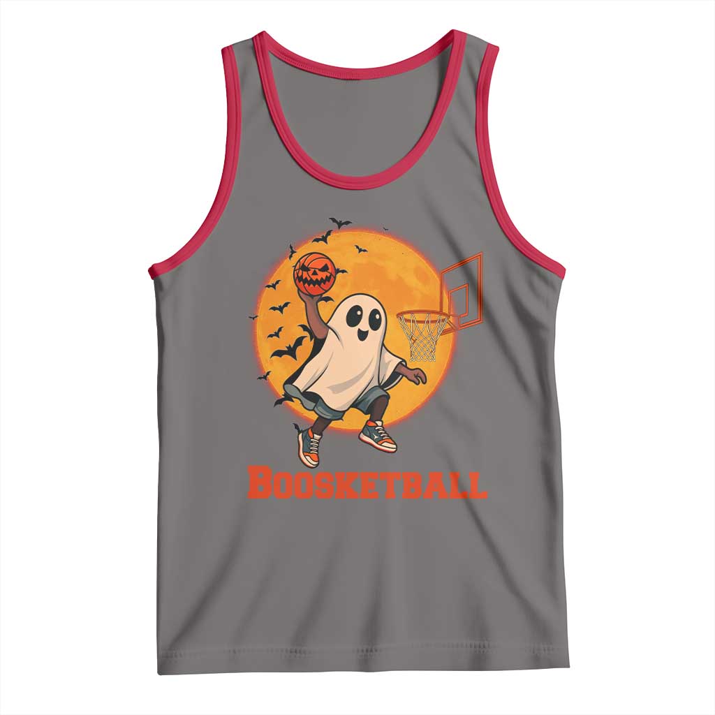 Funny Black Ghost Halloween Basketball Tank Top Boosketball Dunk Gift - Wonder Print Shop