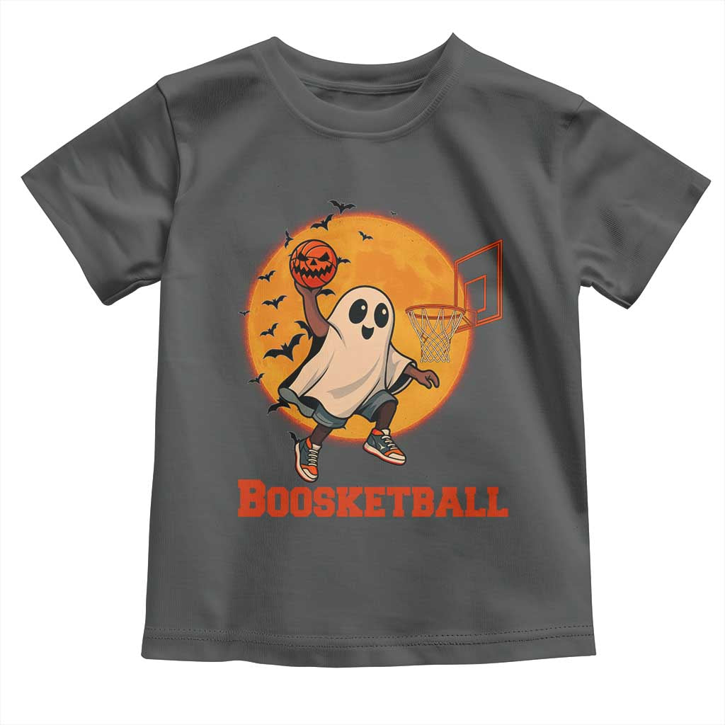 Funny Black Ghost Halloween Basketball Toddler T Shirt Boosketball Dunk Gift - Wonder Print Shop