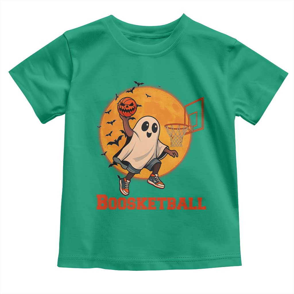 Funny Black Ghost Halloween Basketball Toddler T Shirt Boosketball Dunk Gift - Wonder Print Shop
