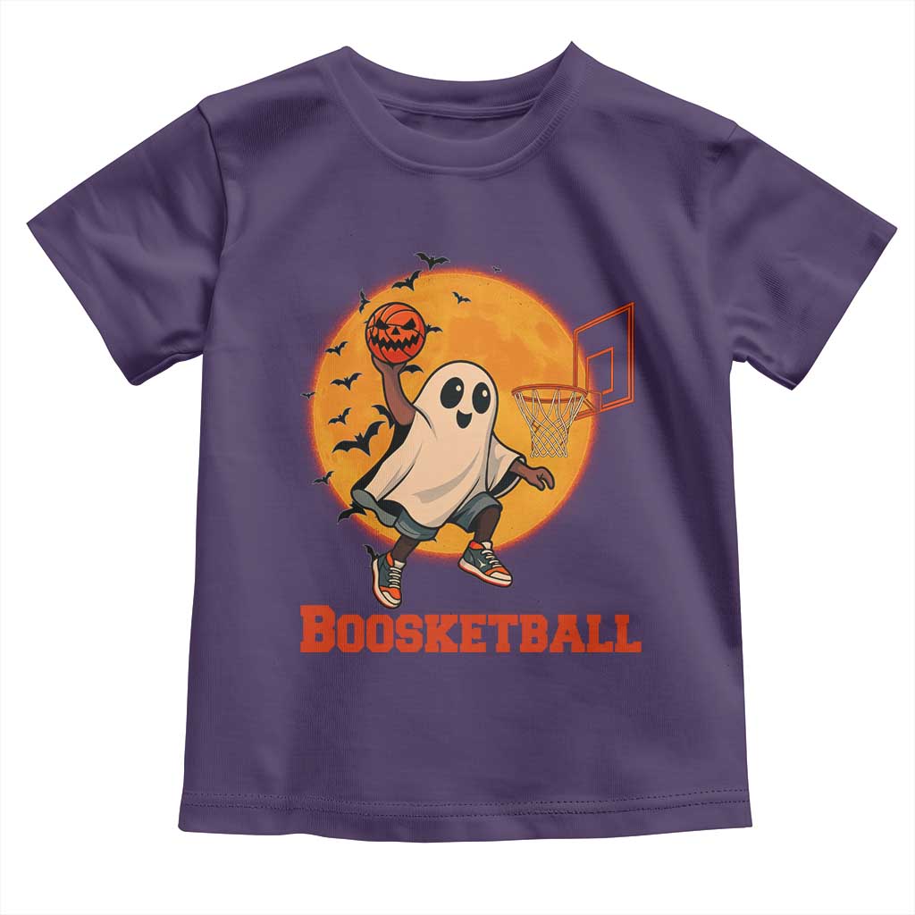 Funny Black Ghost Halloween Basketball Toddler T Shirt Boosketball Dunk Gift - Wonder Print Shop