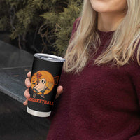 Funny Black Ghost Halloween Basketball Tumbler Cup Boosketball Dunk Gift