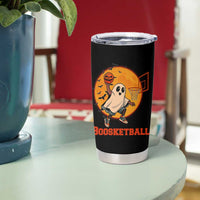 Funny Black Ghost Halloween Basketball Tumbler Cup Boosketball Dunk Gift