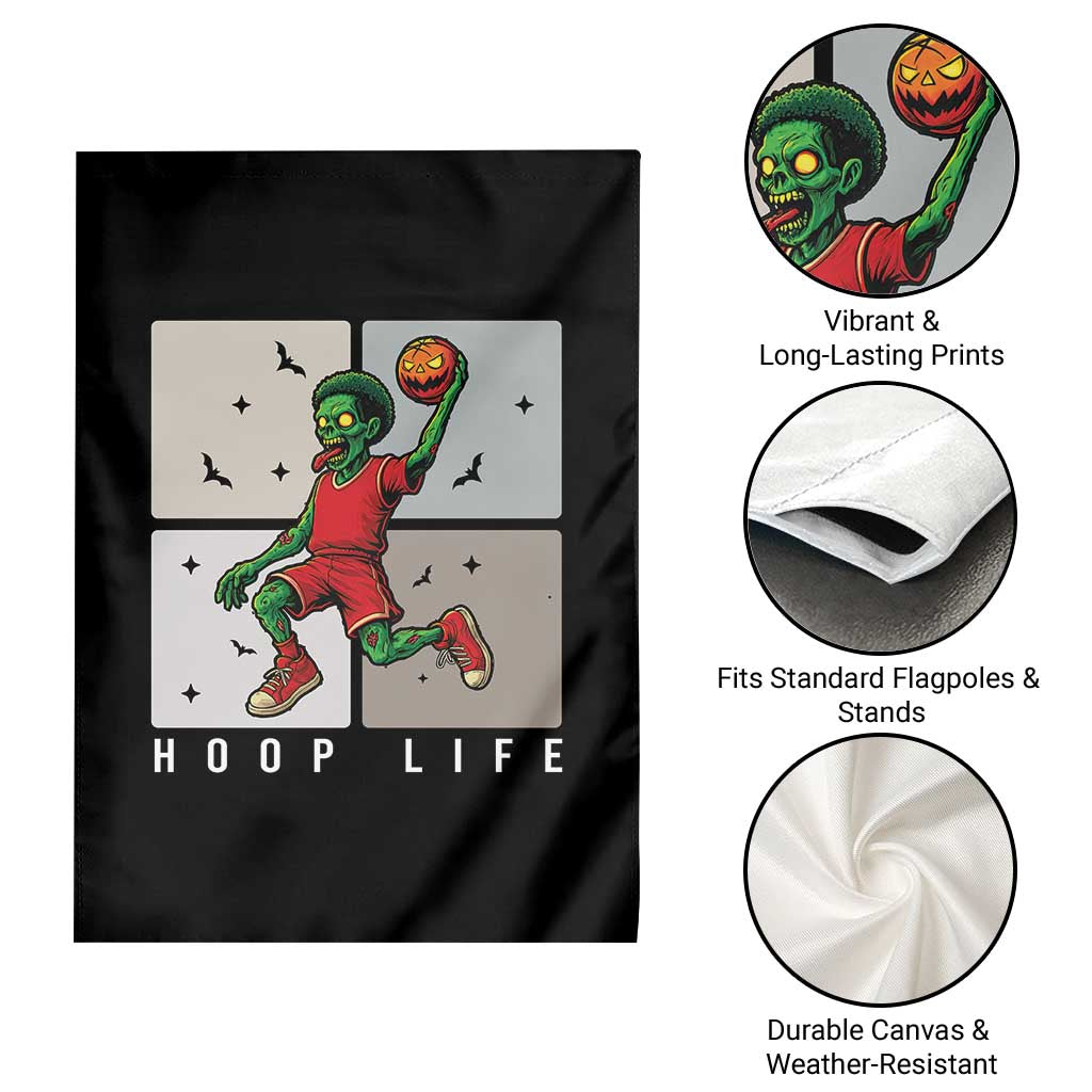 Hoop Life Garden Flag Halloween Zombie Basketball Spooky Game - Wonder Print Shop