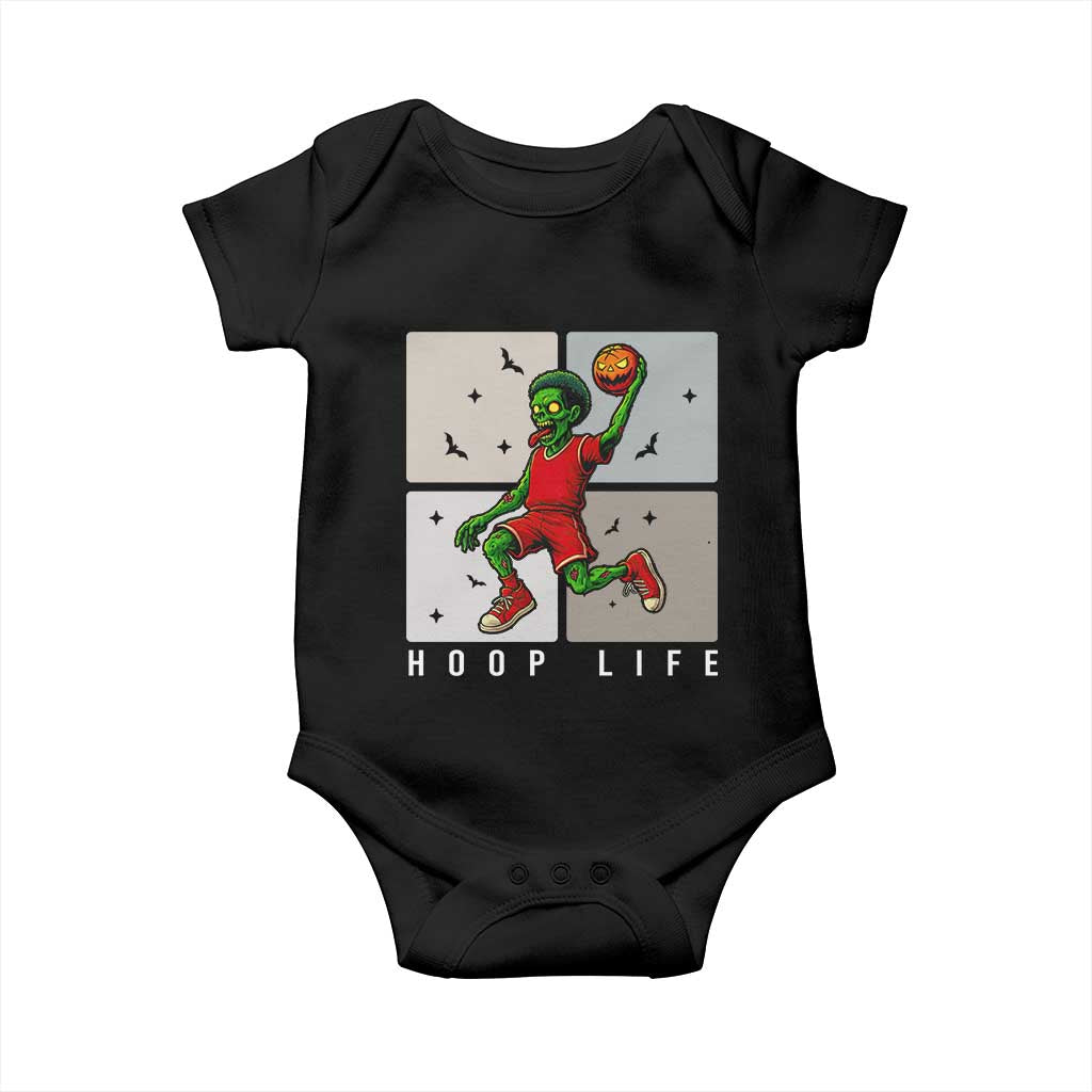 Hoop Life Baby Onesie Halloween Zombie Basketball Spooky Game - Wonder Print Shop