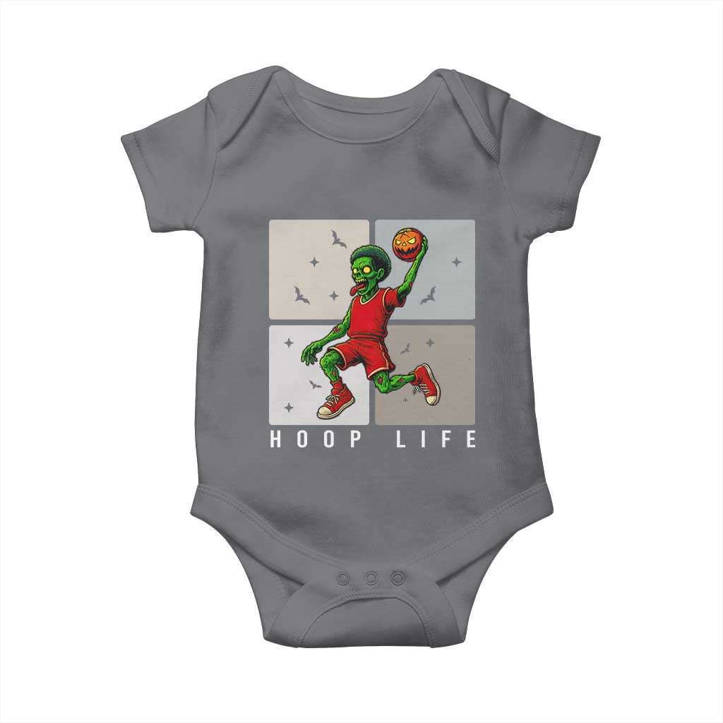 Hoop Life Baby Onesie Halloween Zombie Basketball Spooky Game - Wonder Print Shop