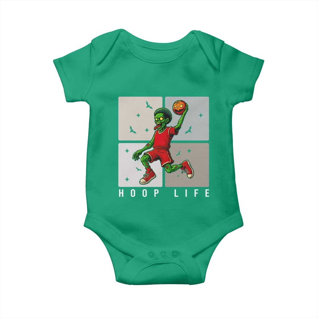 Hoop Life Baby Onesie Halloween Zombie Basketball Spooky Game - Wonder Print Shop