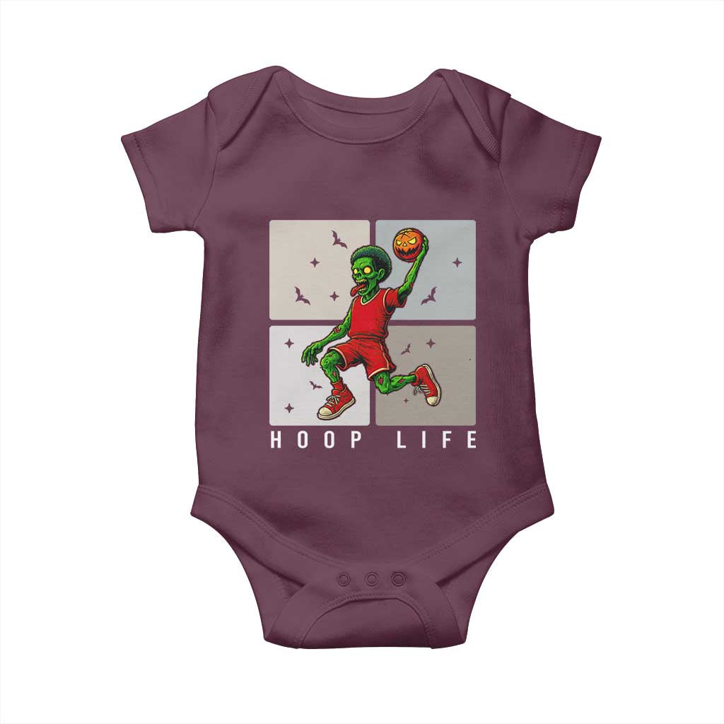 Hoop Life Baby Onesie Halloween Zombie Basketball Spooky Game - Wonder Print Shop