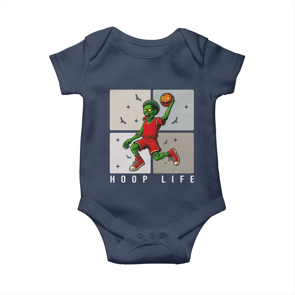 Hoop Life Baby Onesie Halloween Zombie Basketball Spooky Game - Wonder Print Shop