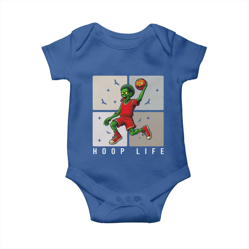 Hoop Life Baby Onesie Halloween Zombie Basketball Spooky Game - Wonder Print Shop