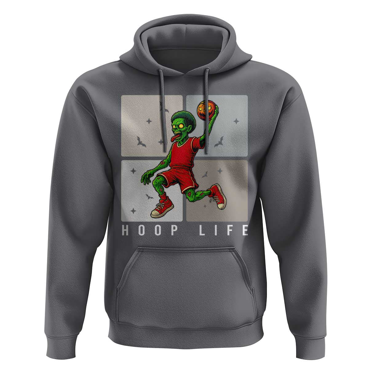 Hoop Life Hoodie Halloween Zombie Basketball Spooky Game - Wonder Print Shop