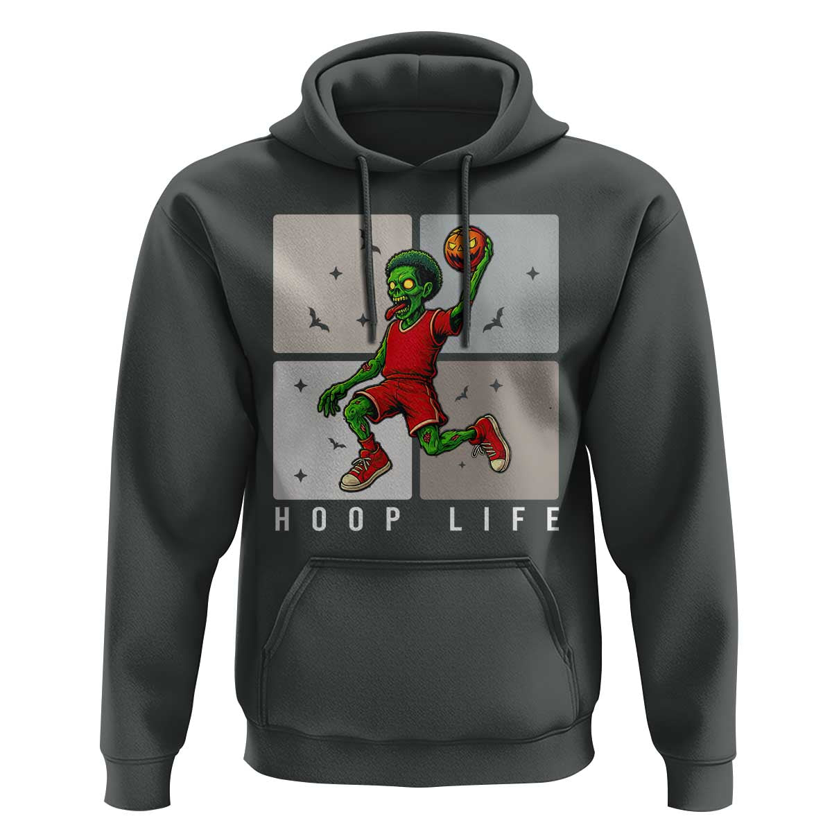 Hoop Life Hoodie Halloween Zombie Basketball Spooky Game - Wonder Print Shop