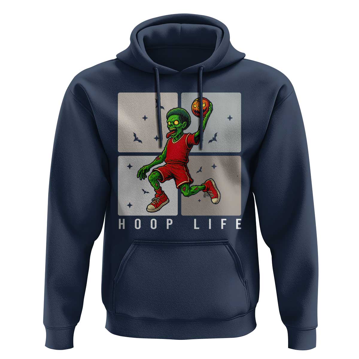 Hoop Life Hoodie Halloween Zombie Basketball Spooky Game - Wonder Print Shop