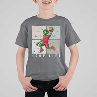 Hoop Life T Shirt For Kid Halloween Zombie Basketball Spooky Game - Wonder Print Shop