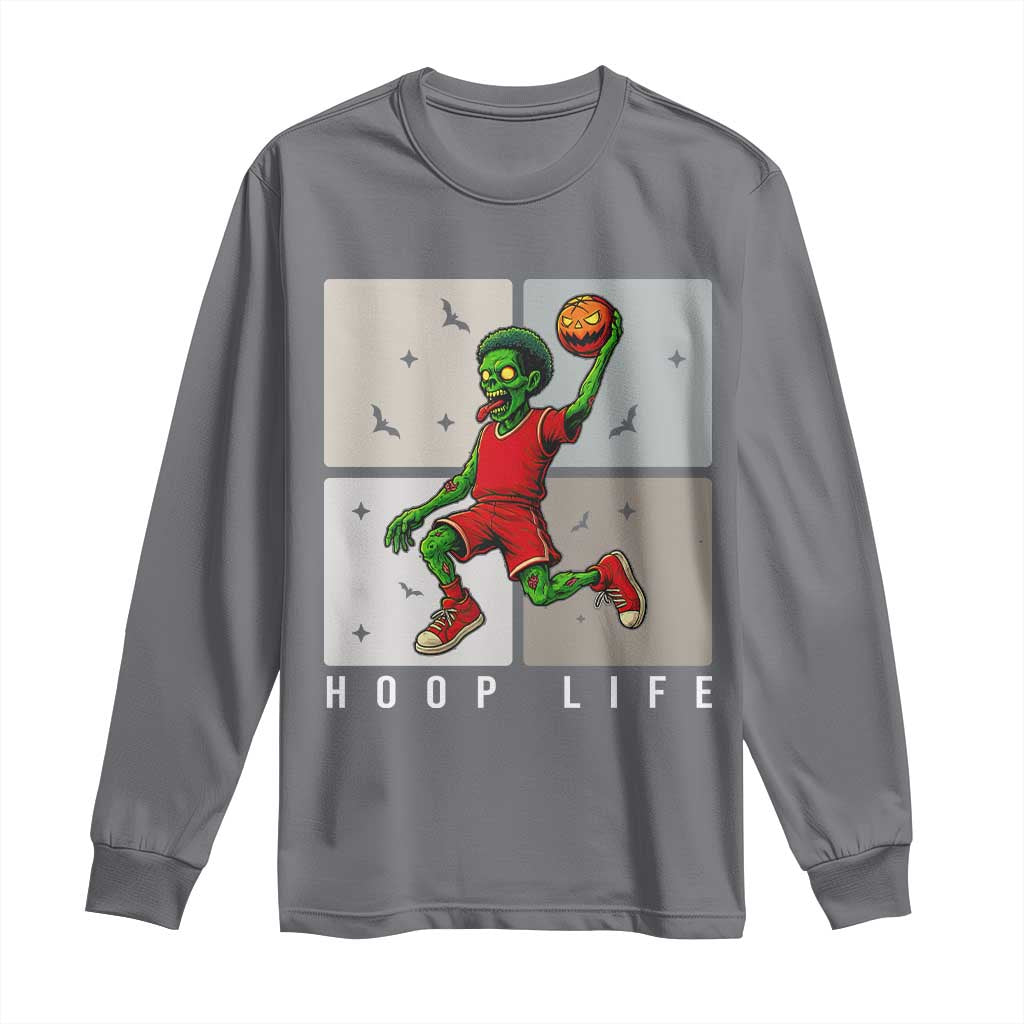 Hoop Life Long Sleeve Shirt Halloween Zombie Basketball Spooky Game - Wonder Print Shop