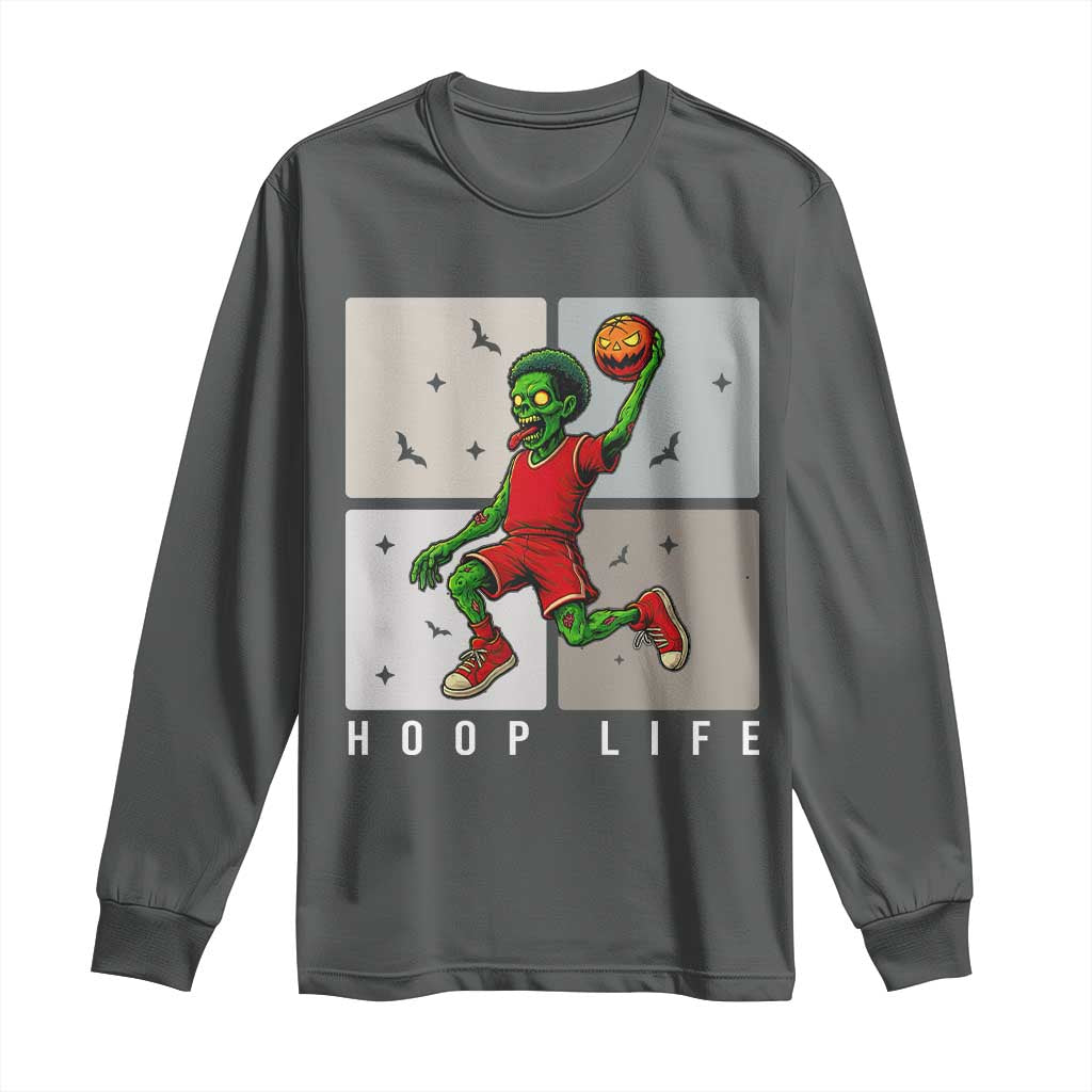Hoop Life Long Sleeve Shirt Halloween Zombie Basketball Spooky Game - Wonder Print Shop