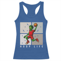 Hoop Life Racerback Tank Top Halloween Zombie Basketball Spooky Game - Wonder Print Shop