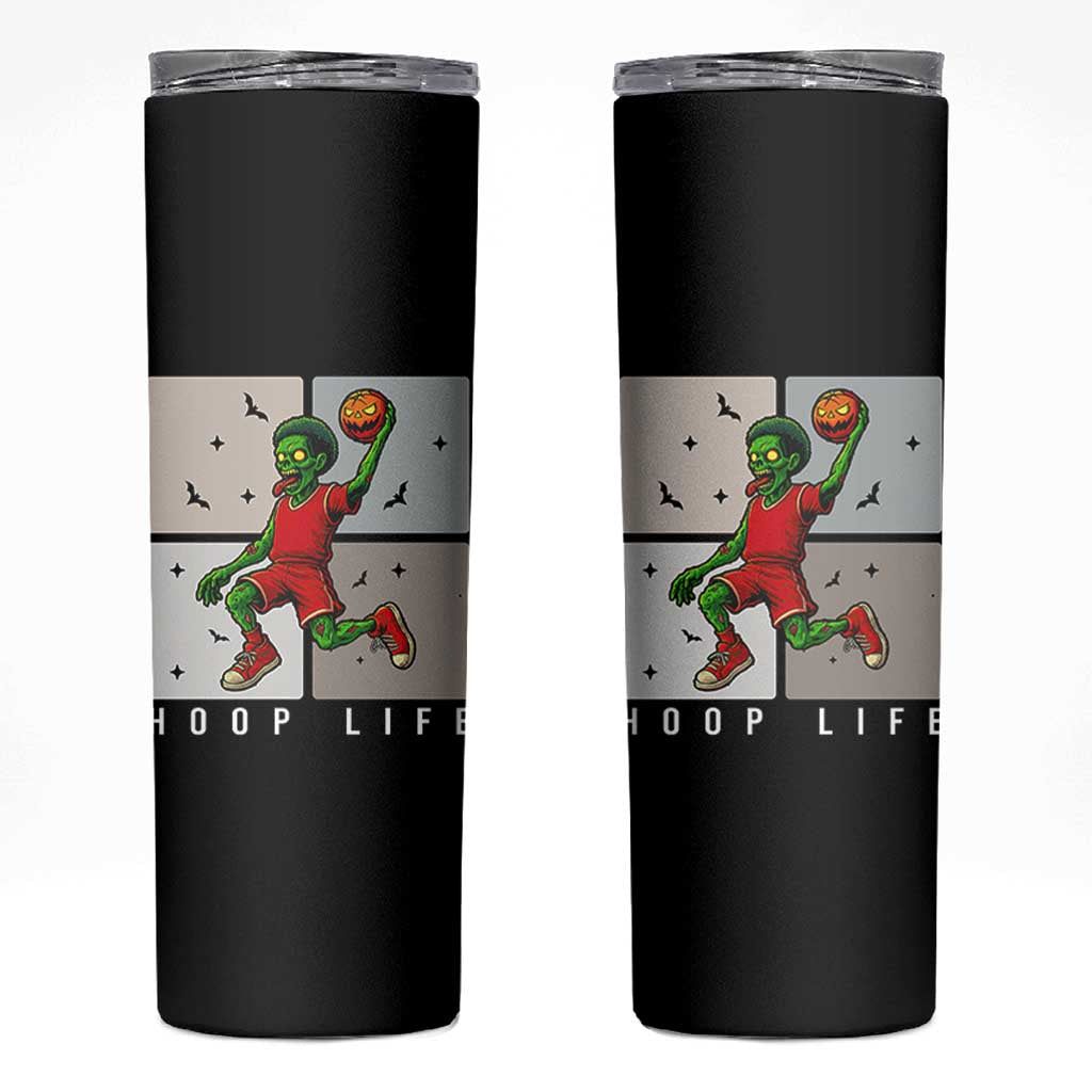 Hoop Life Skinny Tumbler Halloween Zombie Basketball Spooky Game