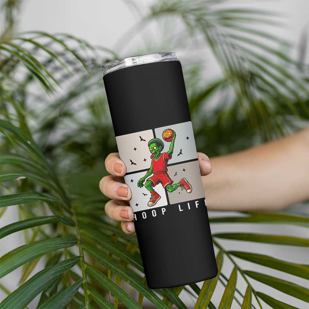 Hoop Life Skinny Tumbler Halloween Zombie Basketball Spooky Game